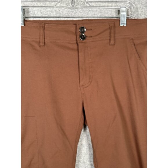 PrAna Womens 12 TALL Outdoor Pants Burnt Orange Stretch Tab Hems Drawstring - Picture 5 of 16